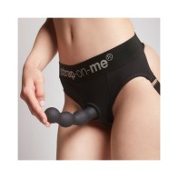 Strap-On-Me Hybrid Dildo Plug Balls - Black S