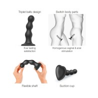 Strap-On-Me Hybrid Dildo Plug Balls - Black S