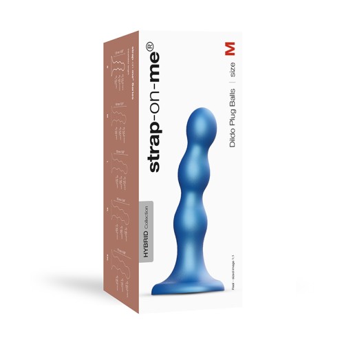 Strap-On-Me Dildo Híbrido Plug con Bolas Azul