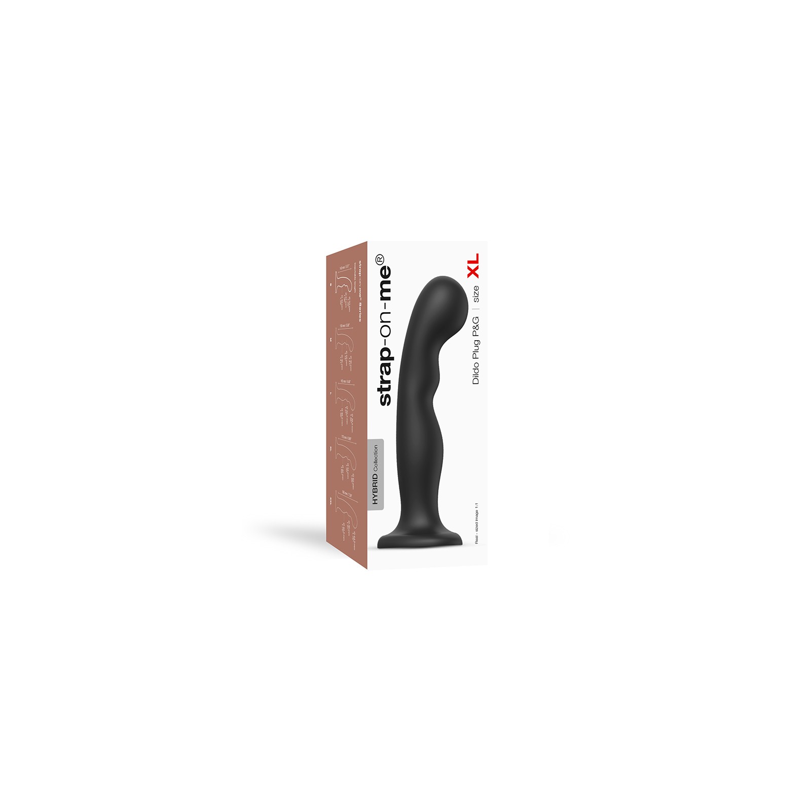 Plug Dildo Híbrido de Silicona Strap-On-Me Negro XL