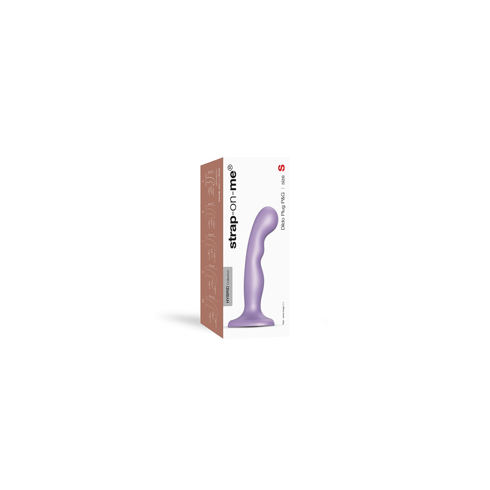 Strap-On-Me Dildo Plug Híbrido de Silicona P&G Lilac Metálico S