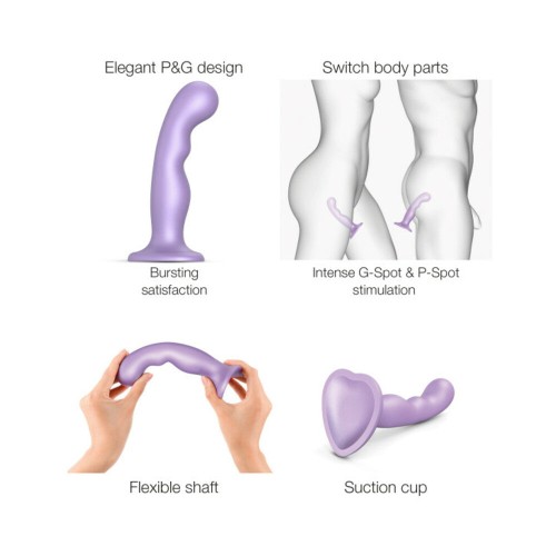 Strap-On-Me Hybrid Silicone Dildo Plug P&G Metallic Lilac S