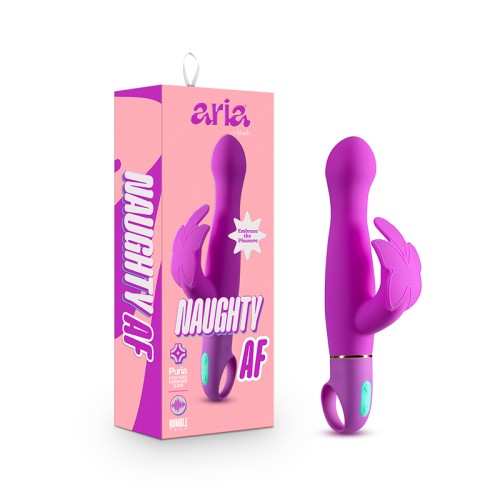 Aria Naughty AF Silicone Dual Stimulation Vibrator - Power and Elegance