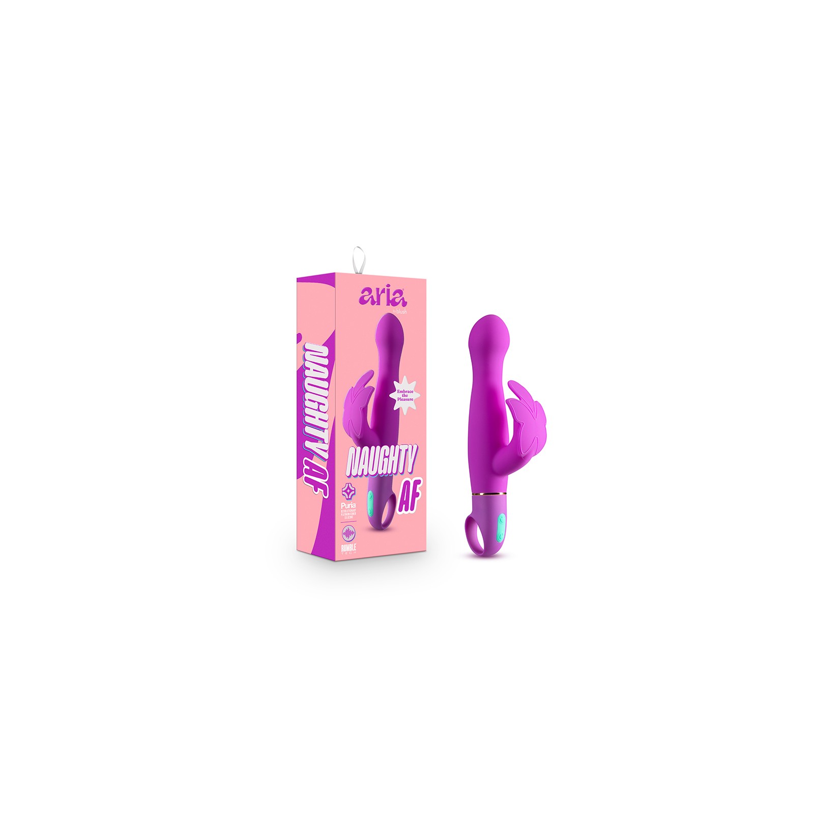 Aria Naughty AF Silicone Dual Stimulation Vibrator - Power and Elegance