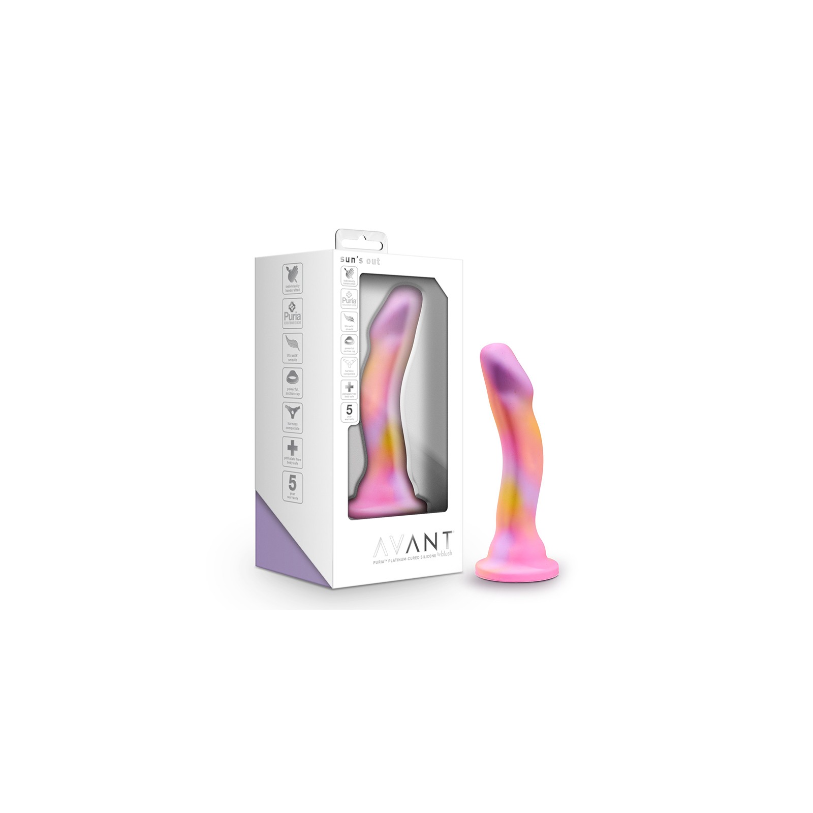 Avant Sun's Out 7.5 Inch Pink Silicone Dildo for Pleasure