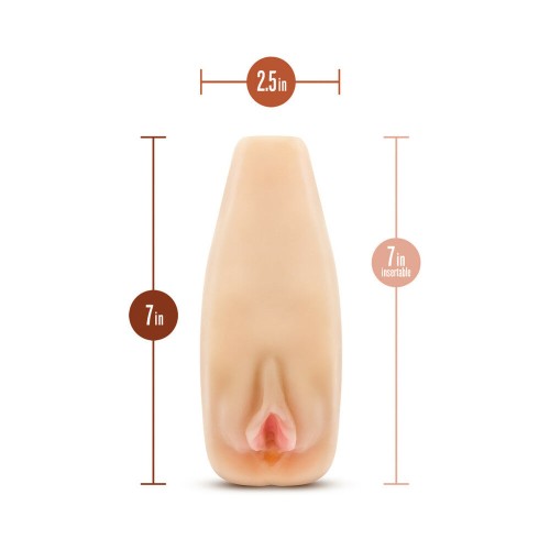 M Elite Soft + Wet Natasha Estimulador Vaginal con Vibrador Bullet Beige