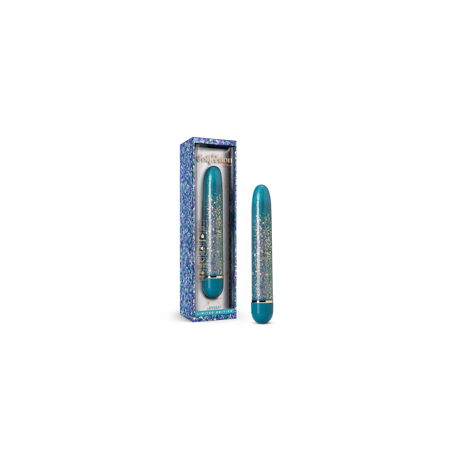 Vibrador Slimline Astral Colección Teal