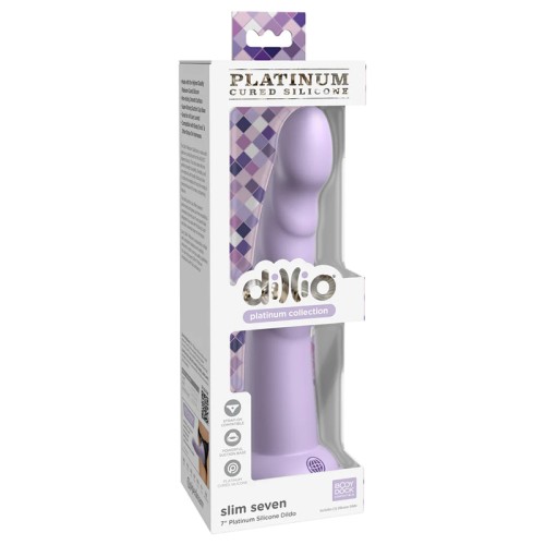 Dildo de Silicona Púrpura de 7 Pulgadas Dillio