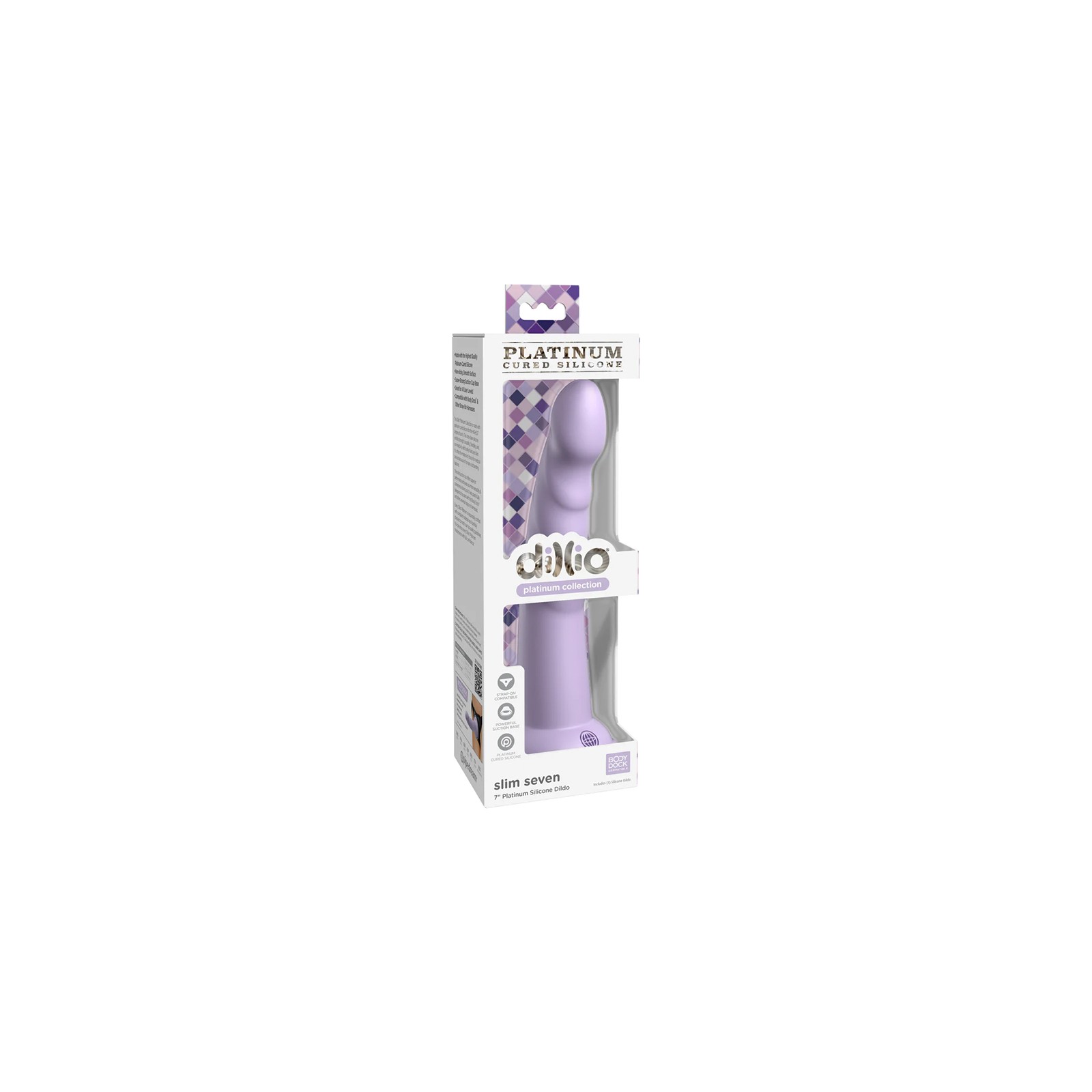 Dillio Purple Silicone Dildo 7-Inch