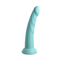 Dillio Slim Seven 7 Inch Silicone Dildo Teal