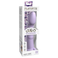 Dildo Silicona Dillio Platinum Super Eight de 8 Pulgadas - Púrpura