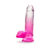 Dildo con Testículos B Yours Sugar Magnolia de 7 in. Fucsia