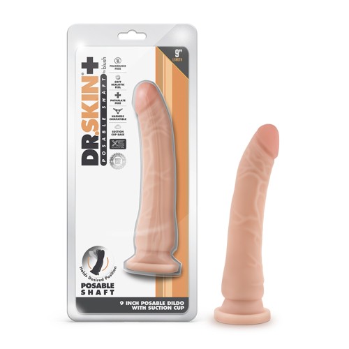 Dildo Poseable de 9 in. Dr. Skin Plus Beige