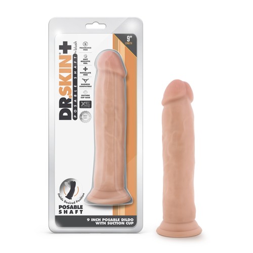 Dr. Skin Plus Thick 9 in. Triple Density Posable Dildo