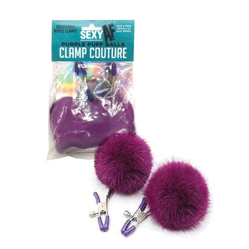 AF Sexy Nipple Clamps with Puff Balls