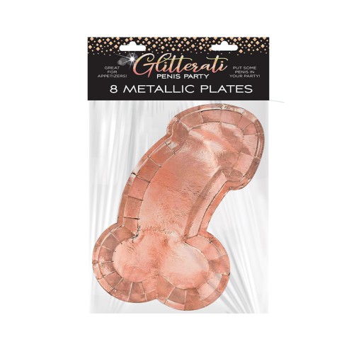 Glitterati Penis Party Plates - Fun and Stylish