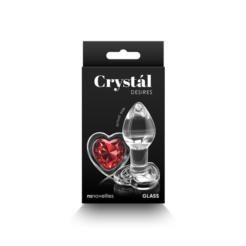 Plug de Cristal Desires Gem Corazón Rojo Pequeño