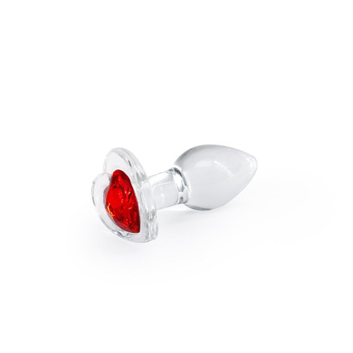 Plug de Cristal Desires Gem Corazón Rojo Pequeño