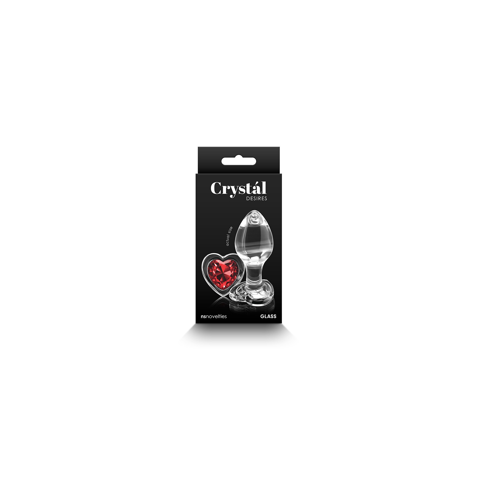 Plug de Vidrio con Gemas Rojas Crystal Desires Mediano - Juego Pasional