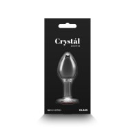 Plug de Vidrio con Gemas Rojas Crystal Desires Mediano - Juego Pasional