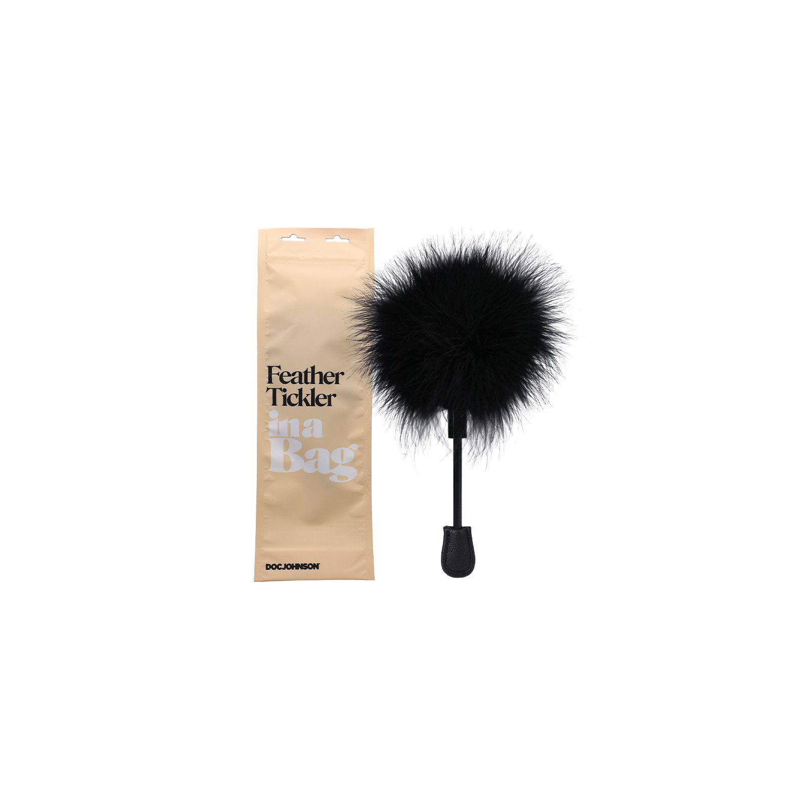 Doc Johnson Tickler de Plumas en Bolsa Negro