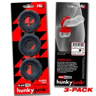 Hunkyjunk SuperHuj Pack de 3 Anillos para el Pene