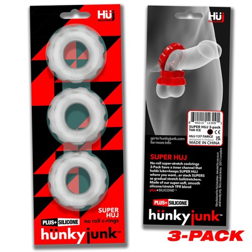 Hunkyjunk SuperHuj 3-Pack Premium Cockrings