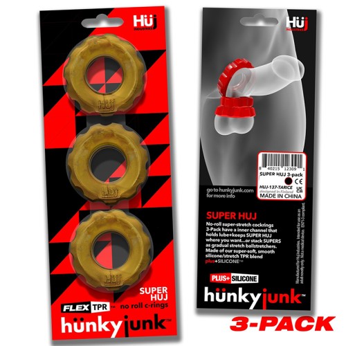 Pack de 3 Anillos para el Pene Hunkyjunk SuperHuj