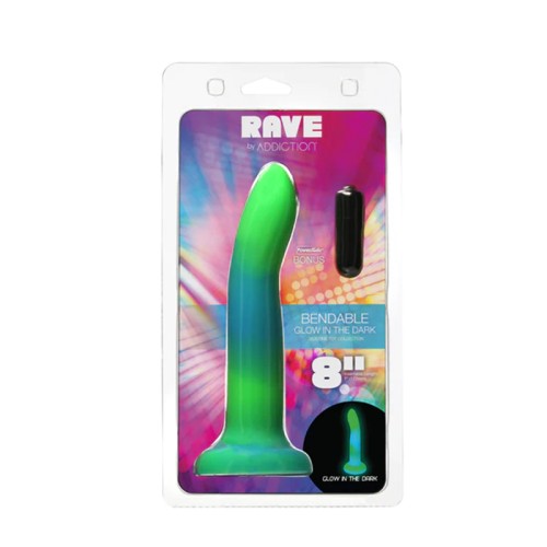 Dildo Flexible de Silicona Addiction Rave - Brilla en la Oscuridad