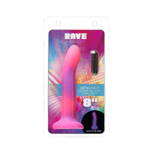 Addiction Rave Flexible Dildo Glow in the Dark