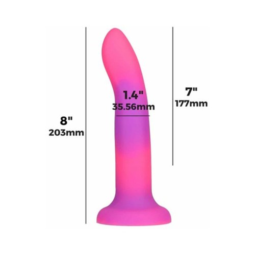 Dildo Rave Flexible Adicción que Brilla en la Oscuridad