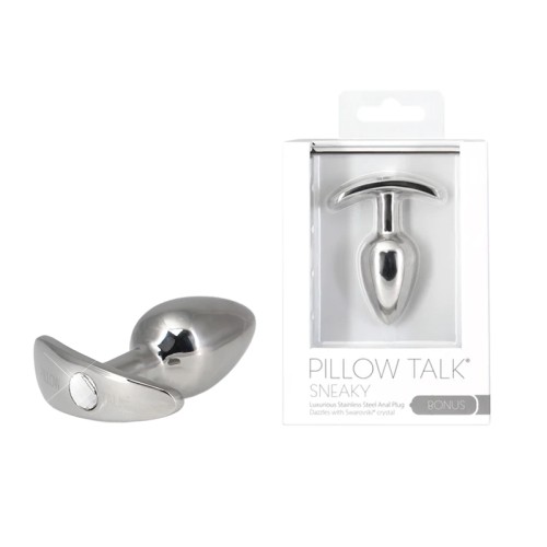 Plug Anal de Acero Inoxidable Pillow Talk Sneaky con Cristal Swarovski