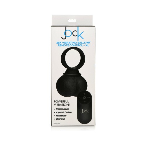 Bolas de Silicona Jock XL con Control Remoto Negro