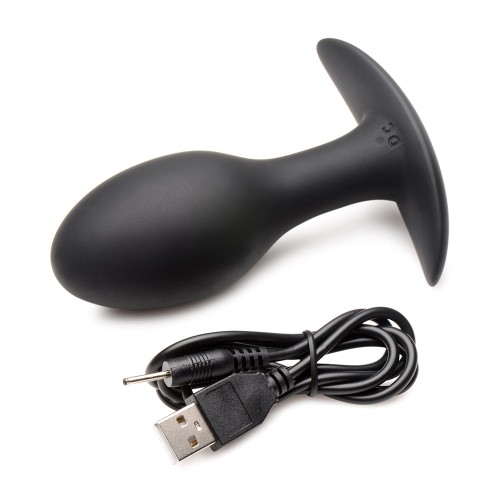 Curve Toys Rooster Rumbler Vibrating Anal Plug - Large Black