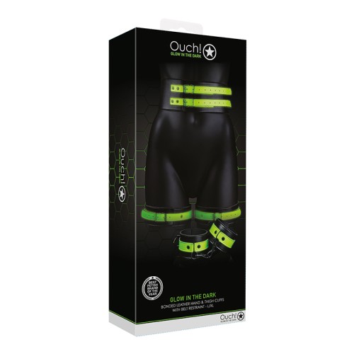 Ouch! Glow in the Dark 5-Piece Bondage Kit for BDSM Fun