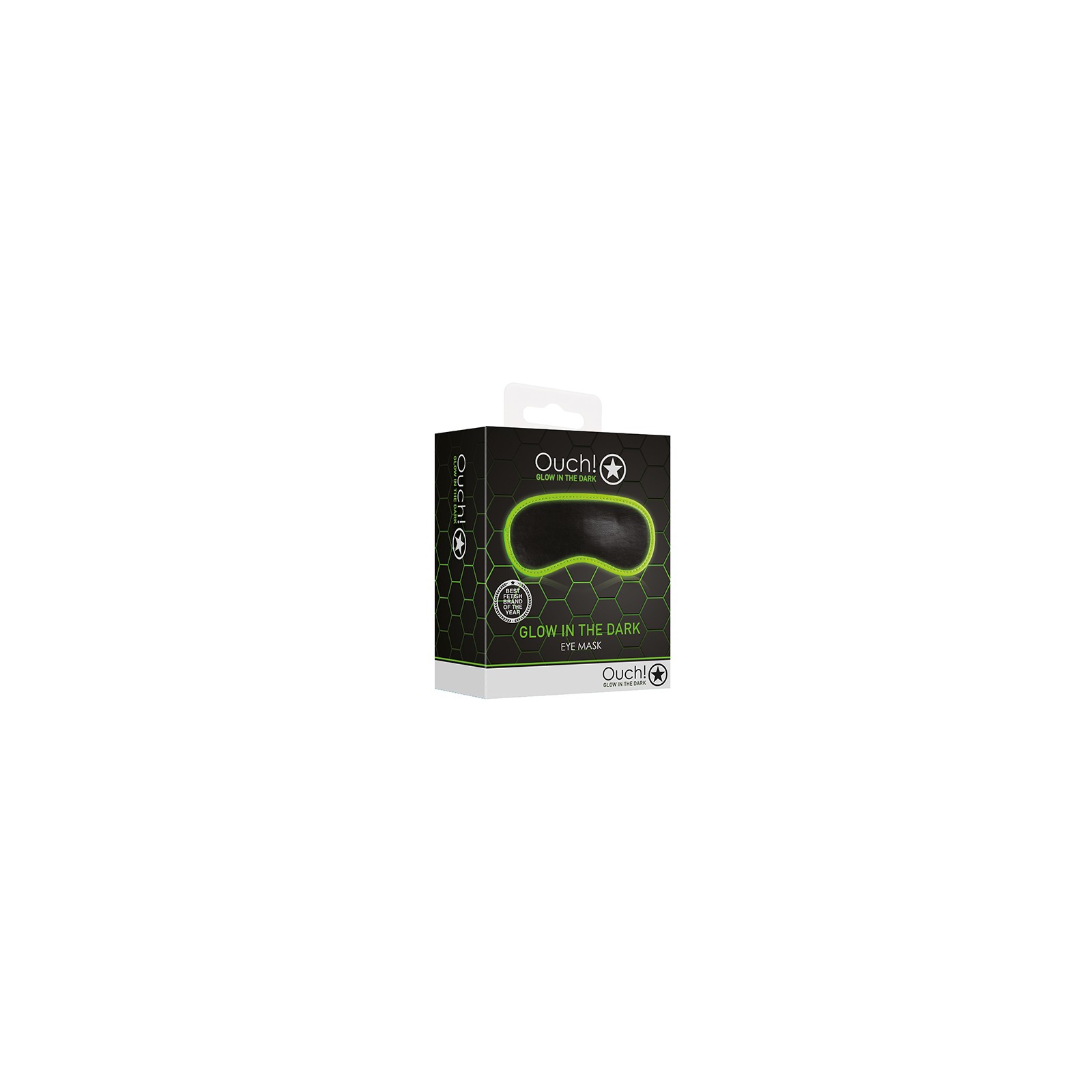 Ouch Glow in the Dark Eye Mask - Black/Neon Green