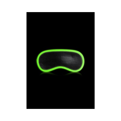 Ouch Glow in the Dark Eye Mask - Black/Neon Green