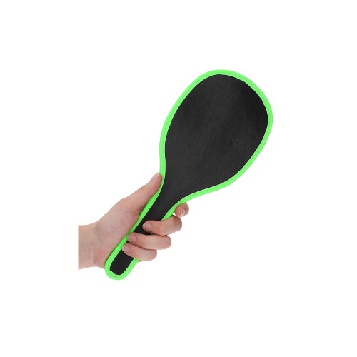 Ouch! Glow in the Dark Bonded Leather Round Paddle