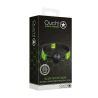 Ouch Glow in the Dark Ball Gag Neon Green