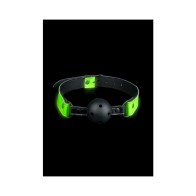 Ouch Glow in the Dark Ball Gag Neon Green