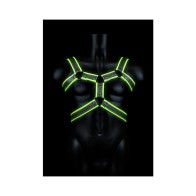 Ouch! Glow in the Dark Body Harness Neon Green