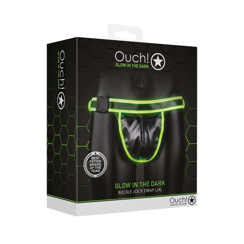 Ouch! Jock Strap Neón Verde que Brilla en la Oscuridad L/XL