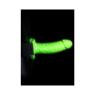 Ouch! Glow in the Dark Hollow Strap-On Neon Green