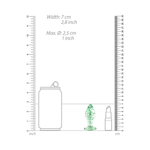 Ouch! Plug Anal de Vidrio que Brilla en la Oscuridad