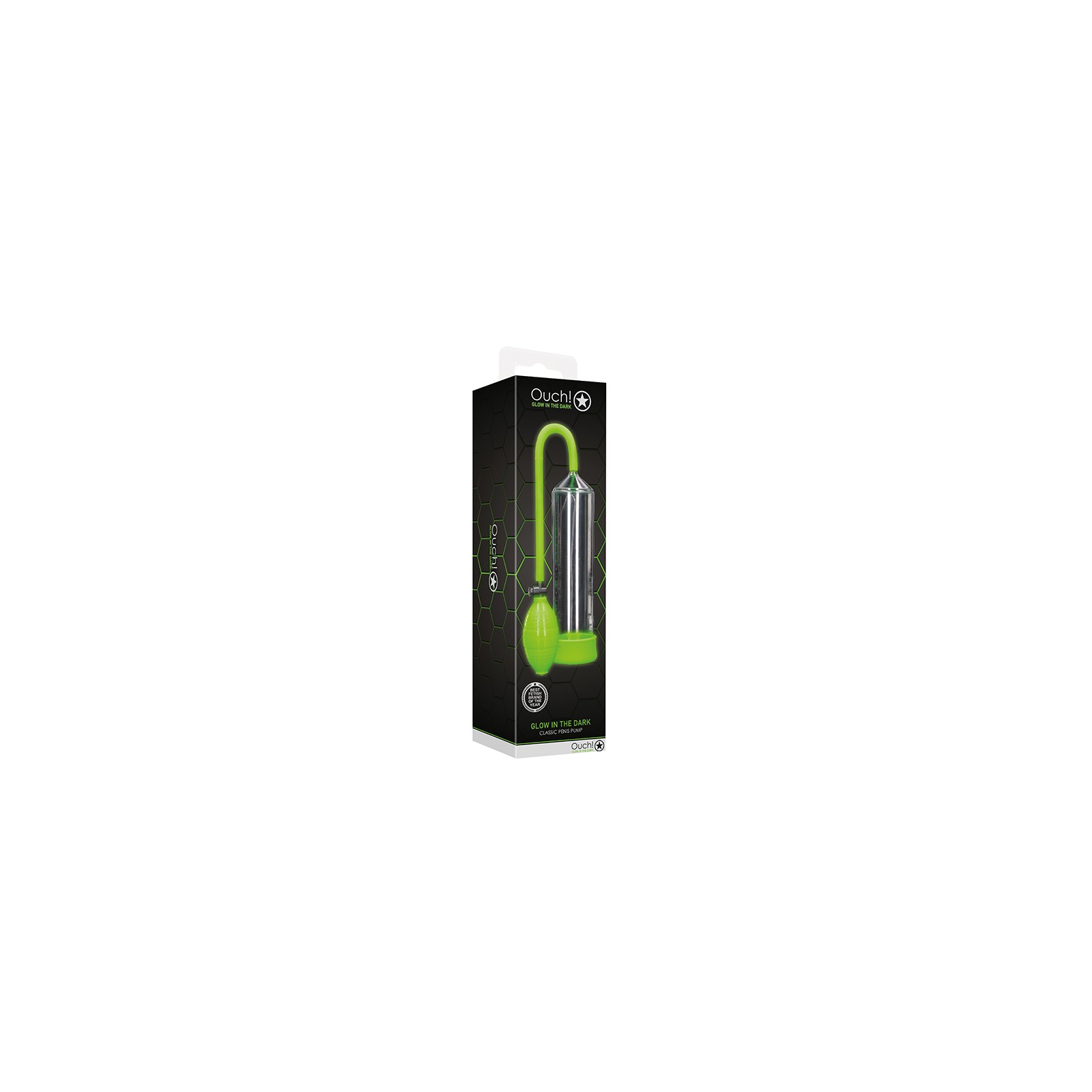 Ouch! Glow in the Dark Classic Penis Pump Neon Green