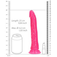 Dildo Slim que Brilla en la Oscuridad RealRock