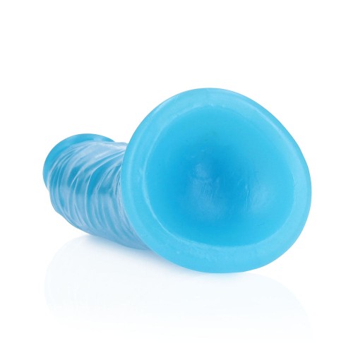 RealRock Glow in the Dark Dildo in Neon Blue