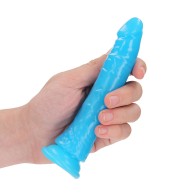 RealRock Glow in the Dark Dildo in Neon Blue