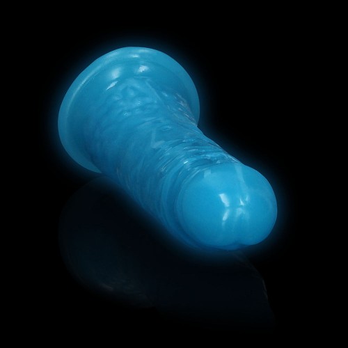 RealRock Glow in the Dark Dildo in Neon Blue