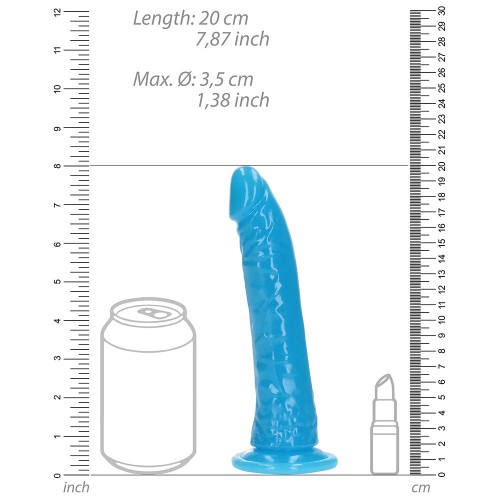 RealRock Dildo Slim Brilla en la Oscuridad 7 in.